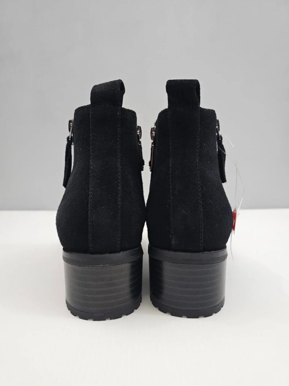 Blondo Samara Waterproof Ankle Boot Black Suede Block Heel Womens 8 NEW